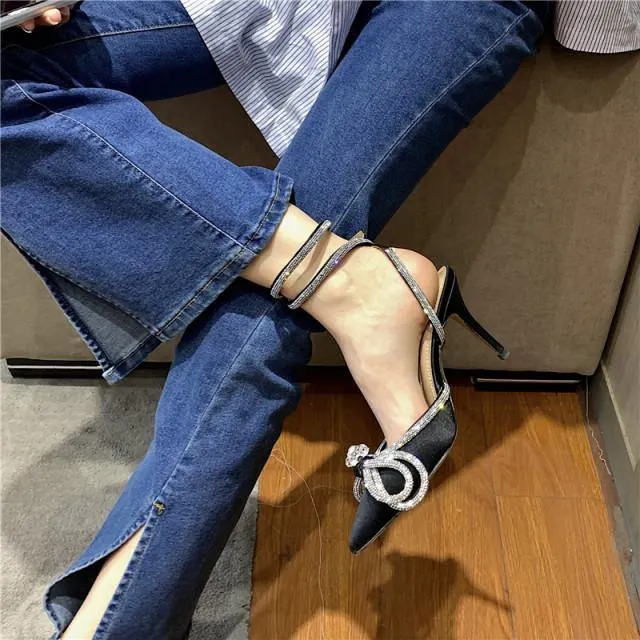 Princess Embellished Tie Up Heels