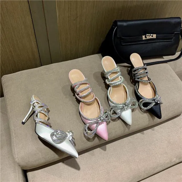 Princess Embellished Tie Up Heels
