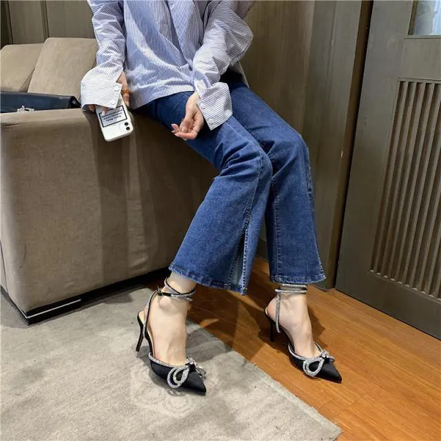 Princess Embellished Tie Up Heels