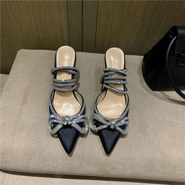 Princess Embellished Tie Up Heels