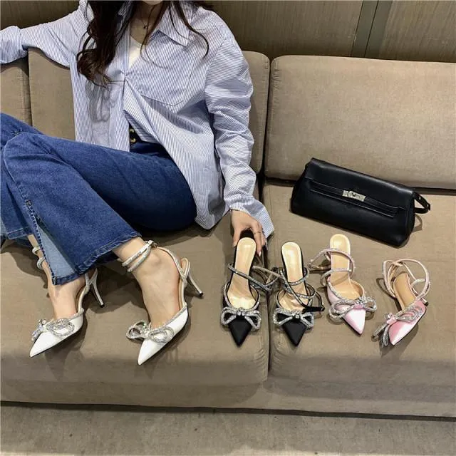 Princess Embellished Tie Up Heels