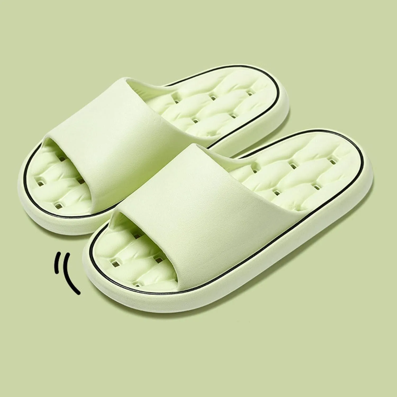 Same Couple Bathroom for Men and Women Leaking Water Soft Bottom Comfortable Bathing at Womens Slippers
