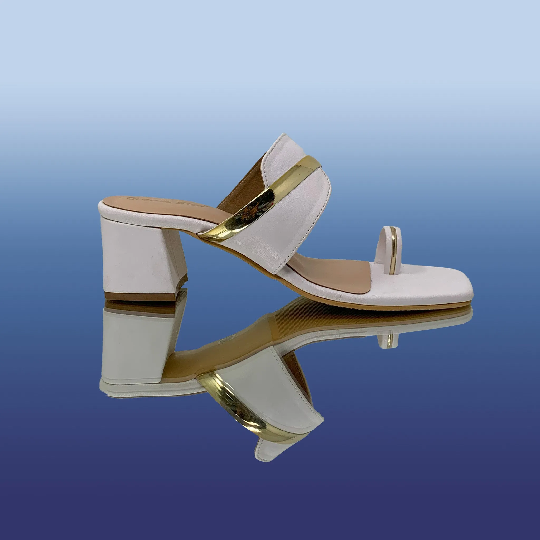 Sleek White Open-toe Heels