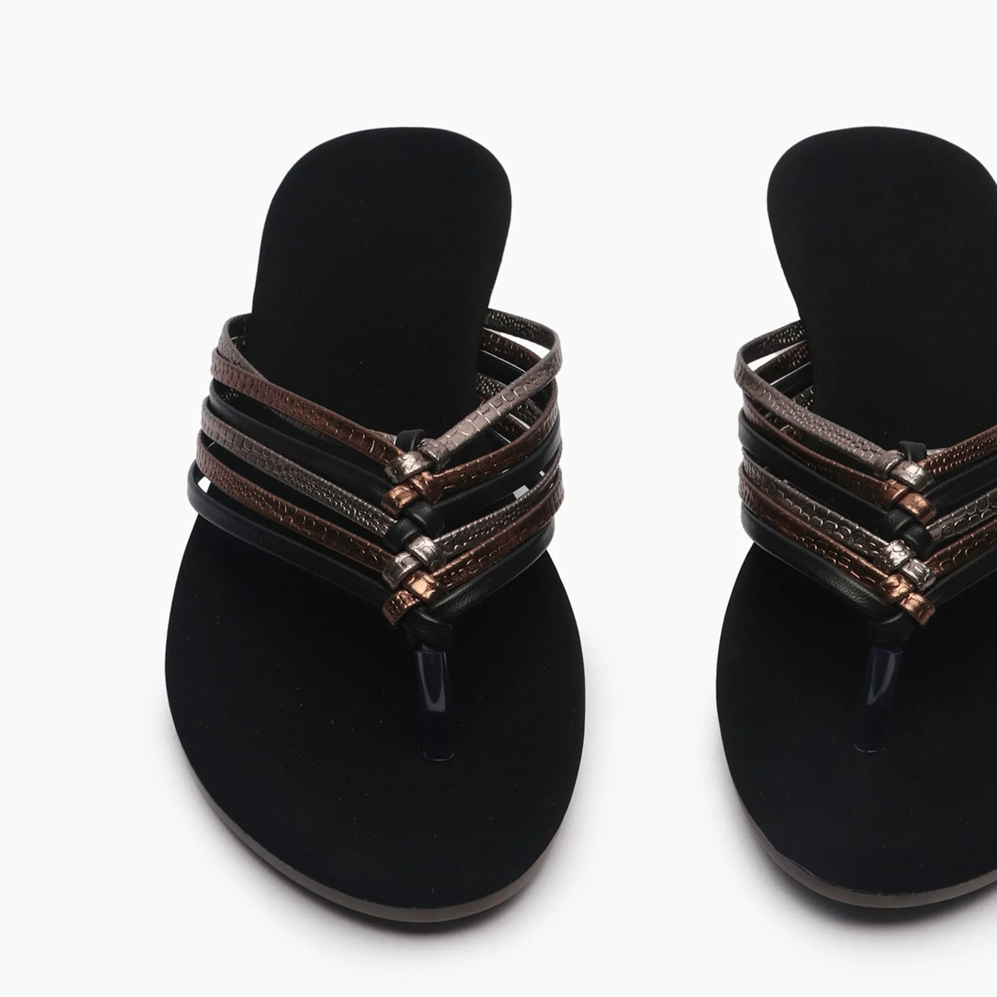 Split Strapped Flats