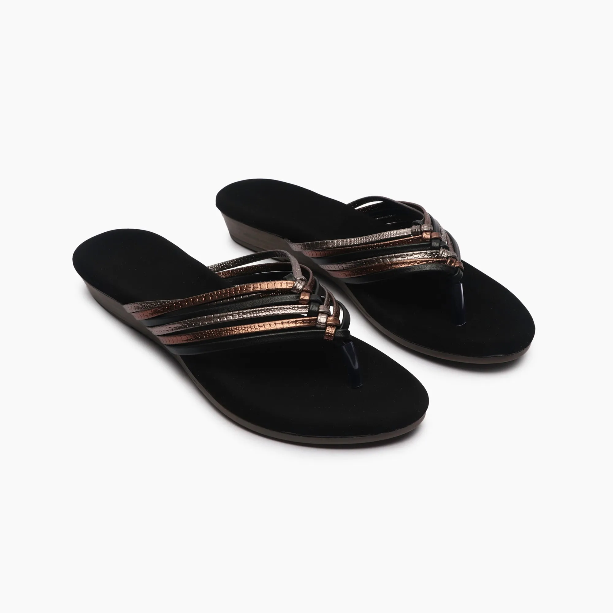 Split Strapped Flats
