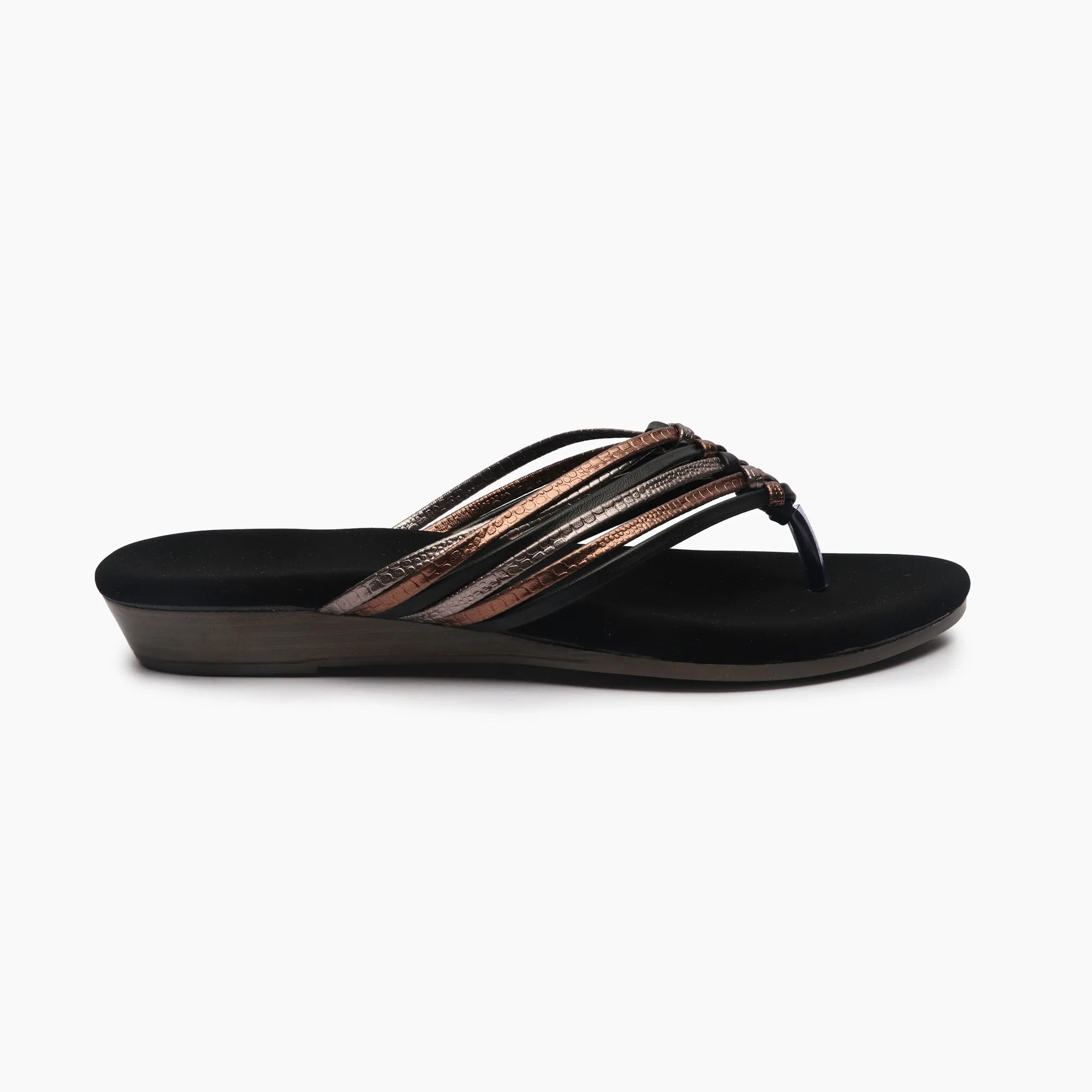 Split Strapped Flats