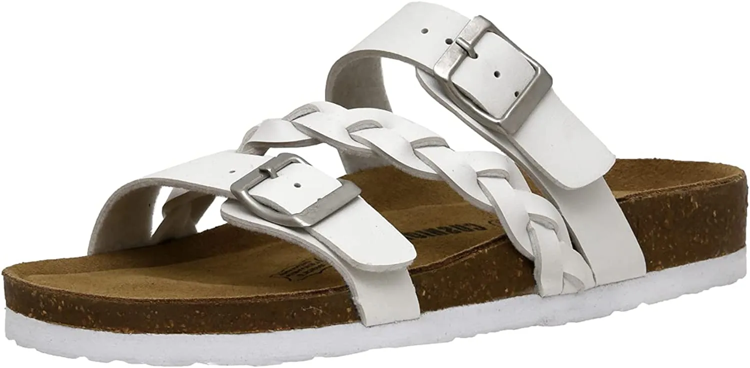 Stone Braided Soft Cork Buckle Summer Sandals