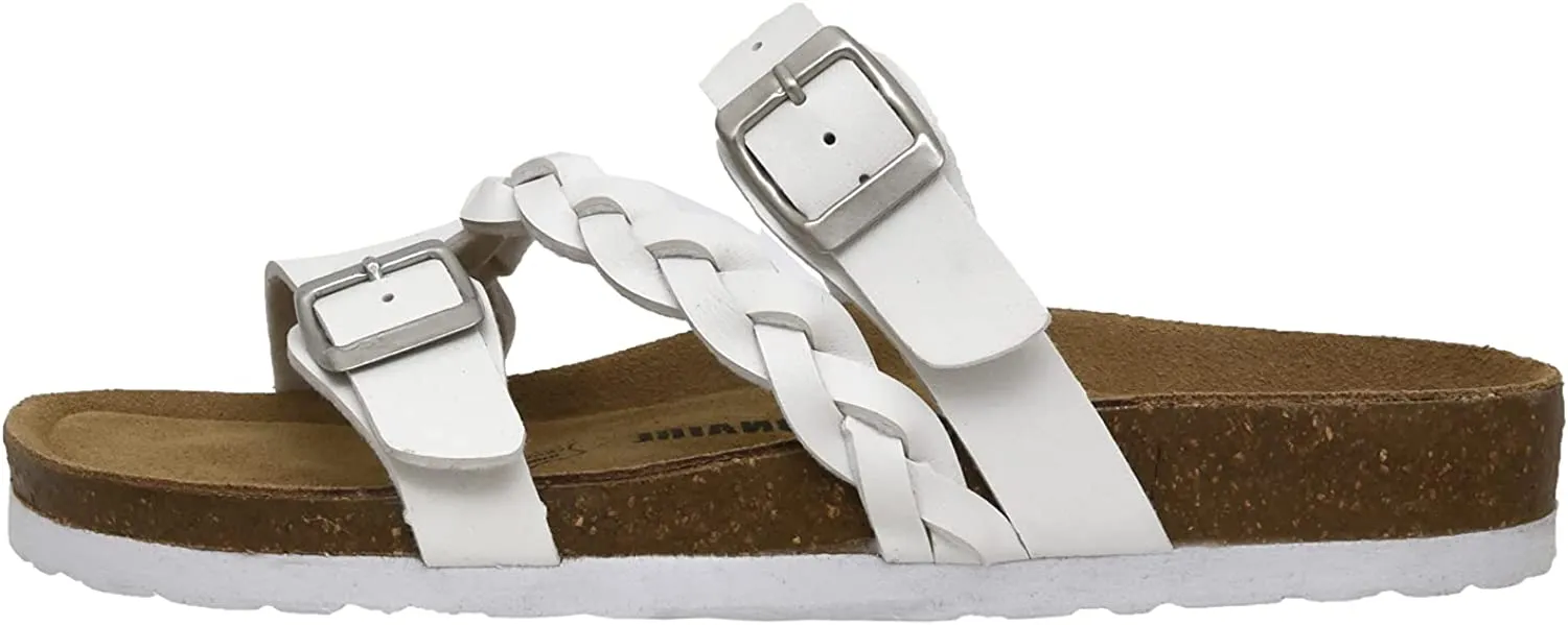 Stone Braided Soft Cork Buckle Summer Sandals