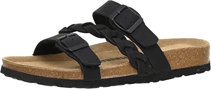 Stone Braided Soft Cork Buckle Summer Sandals