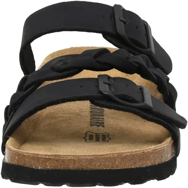 Stone Braided Soft Cork Buckle Summer Sandals