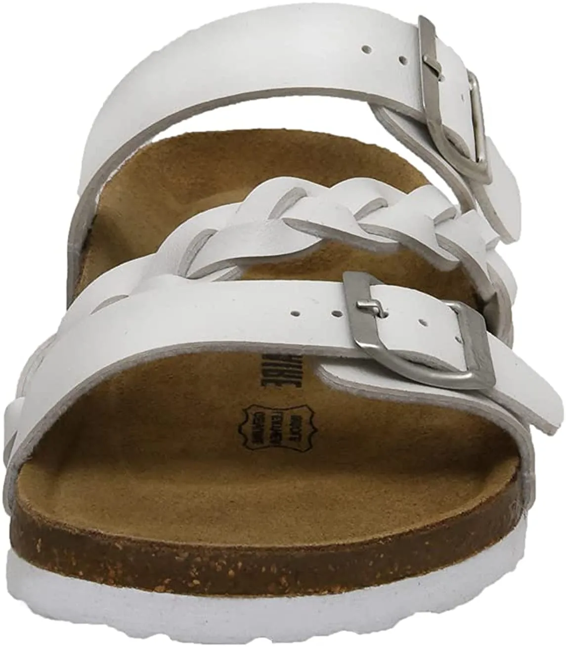 Stone Braided Soft Cork Buckle Summer Sandals