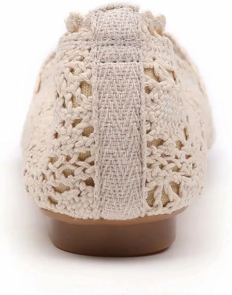 Stunner Women's Cut Out Breathable Lace Ballet Flats