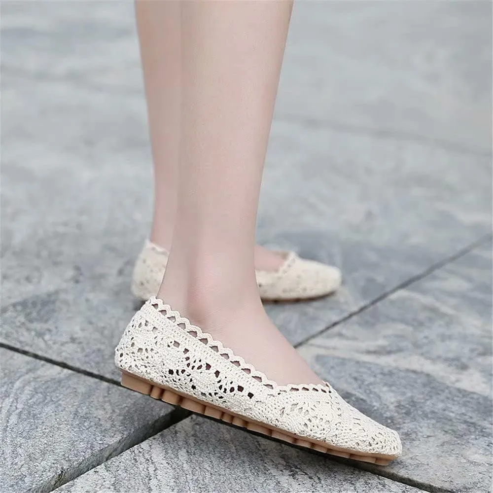 Stunner Women's Cut Out Breathable Lace Ballet Flats