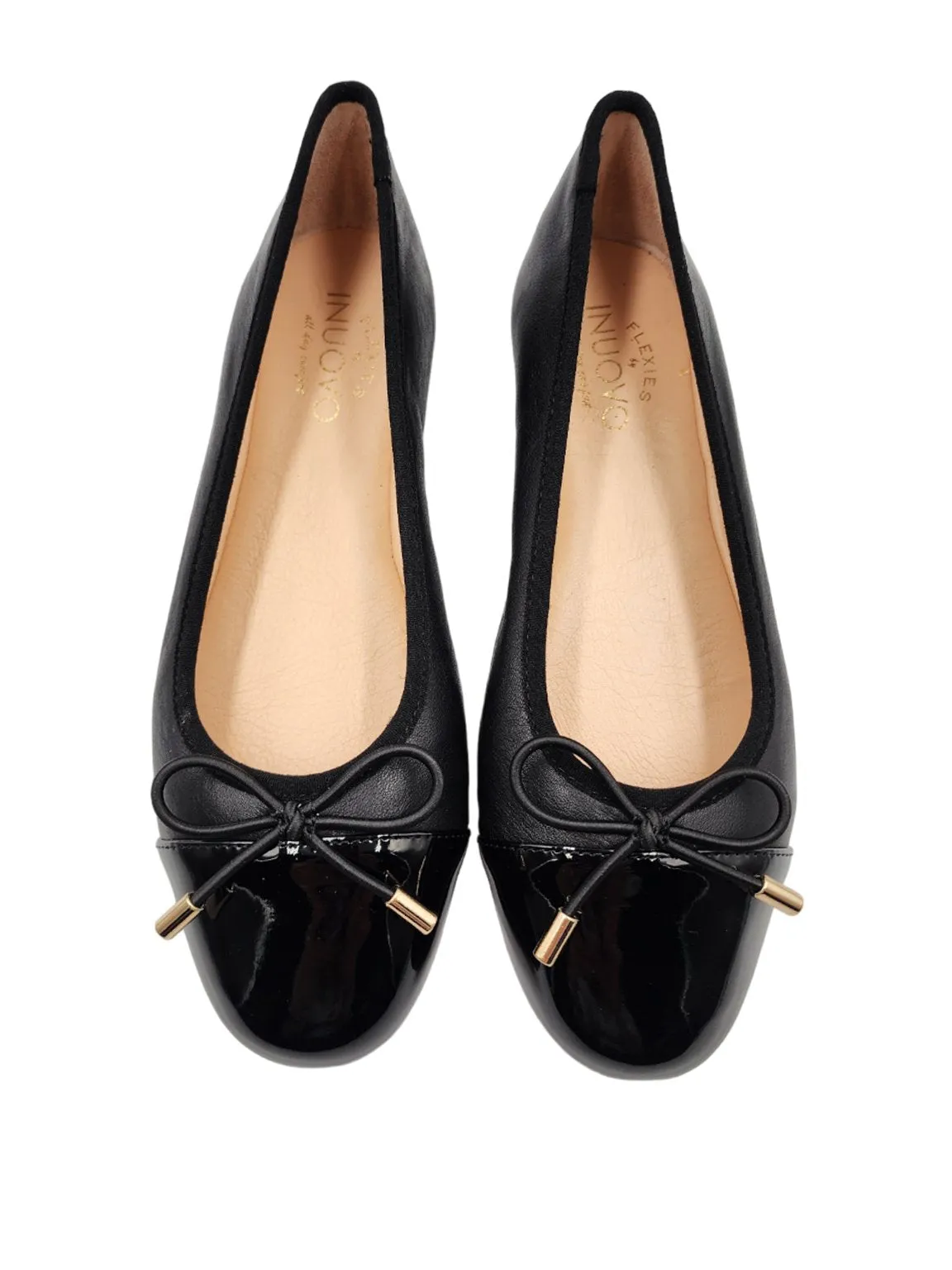 Sweet Carolyn Contrast Toe Flats