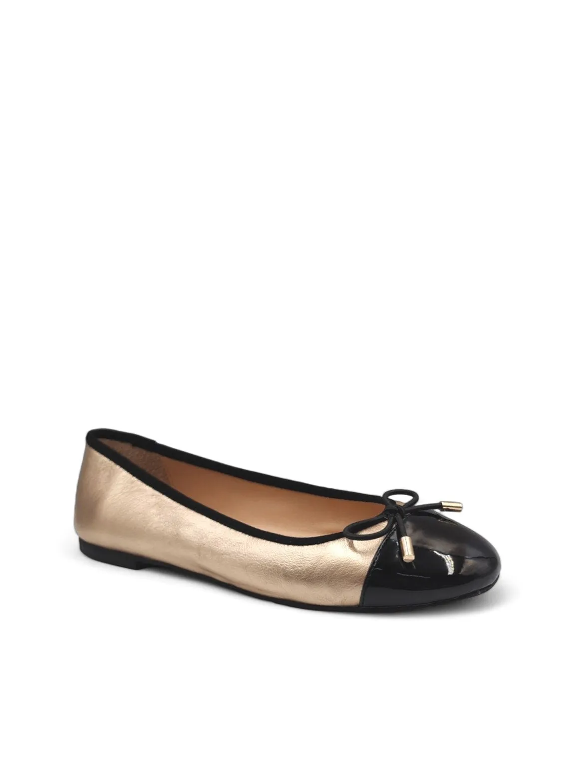 Sweet Carolyn Contrast Toe Flats