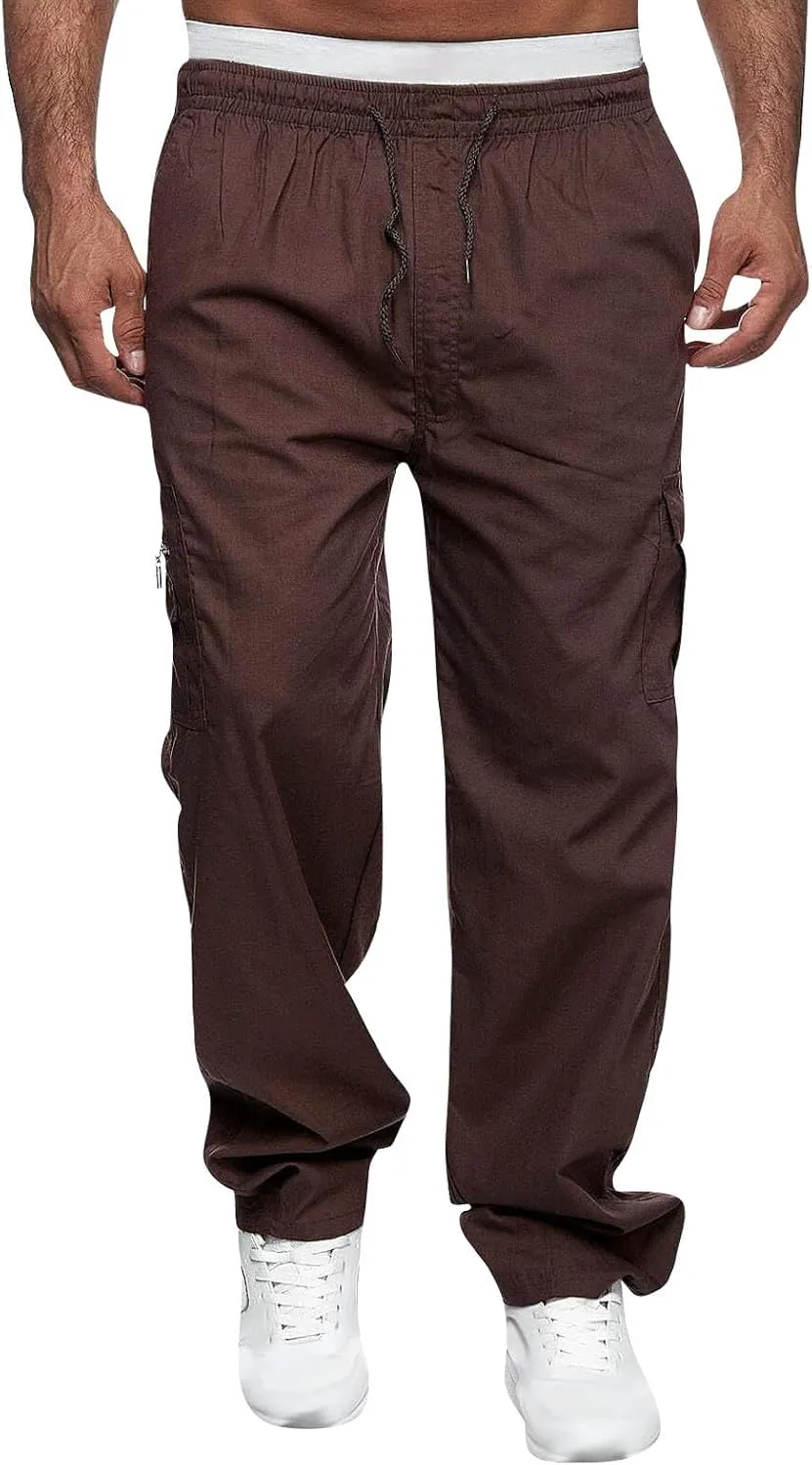 Tactical Pants for Men Military Lightweight Fishing Cargo Pants Relaxed Fit Waterproof Workout Ripstop Work Pants