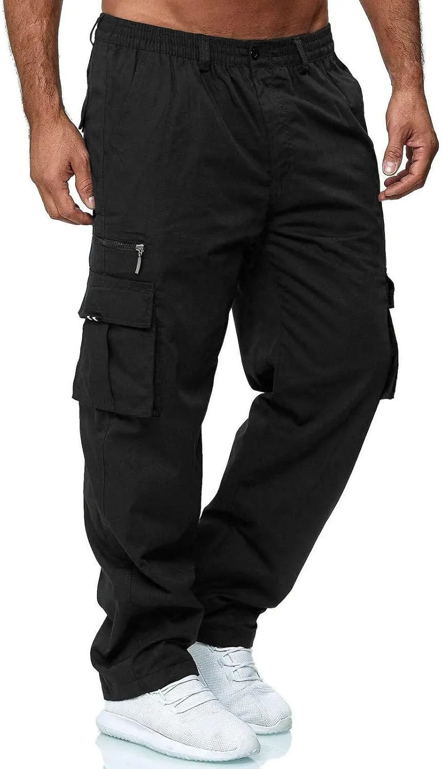 Tactical Pants for Men Military Lightweight Fishing Cargo Pants Relaxed Fit Waterproof Workout Ripstop Work Pants