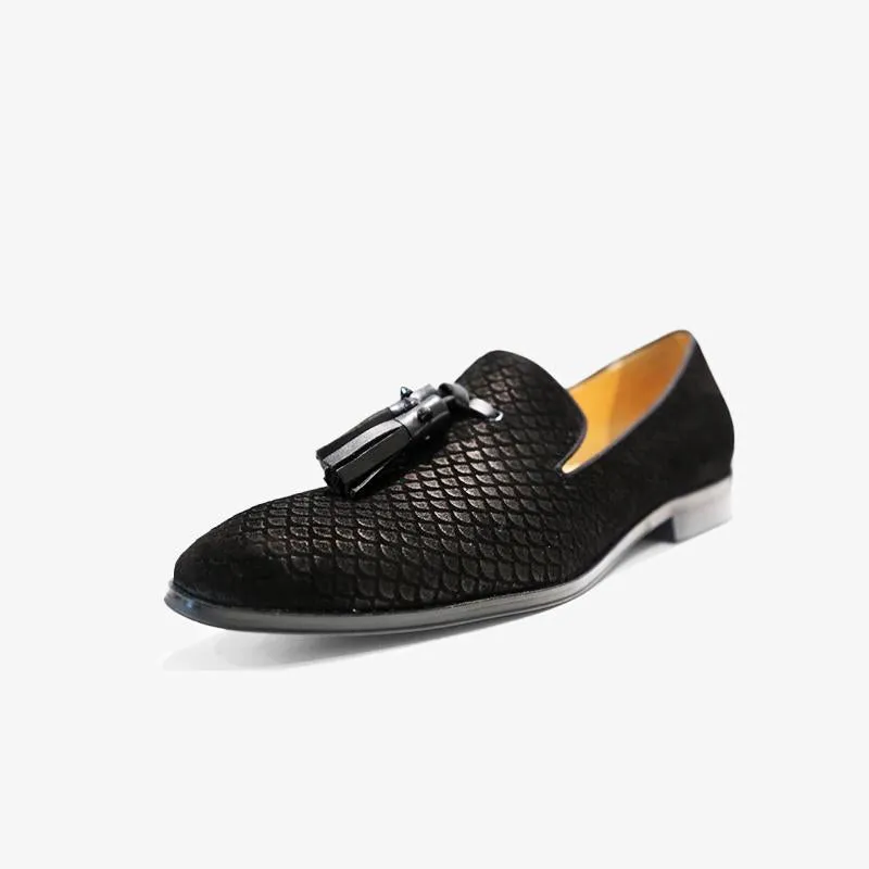Tassels Fish Print Loafers