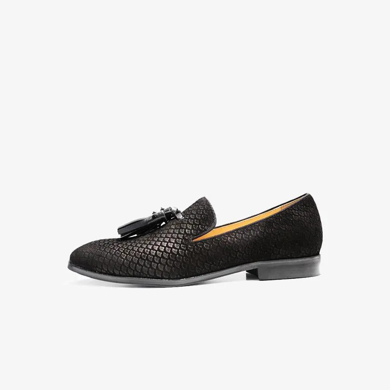 Tassels Fish Print Loafers