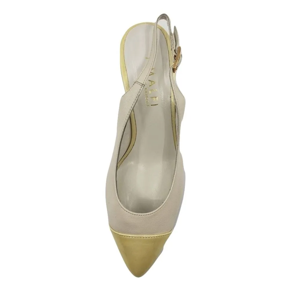Tuna Milk Leather Amalfi Slingback Pumps