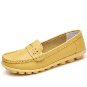 US Size 5-13 Pure Color Soft Sole Round Toe Slip On Flat Loafers