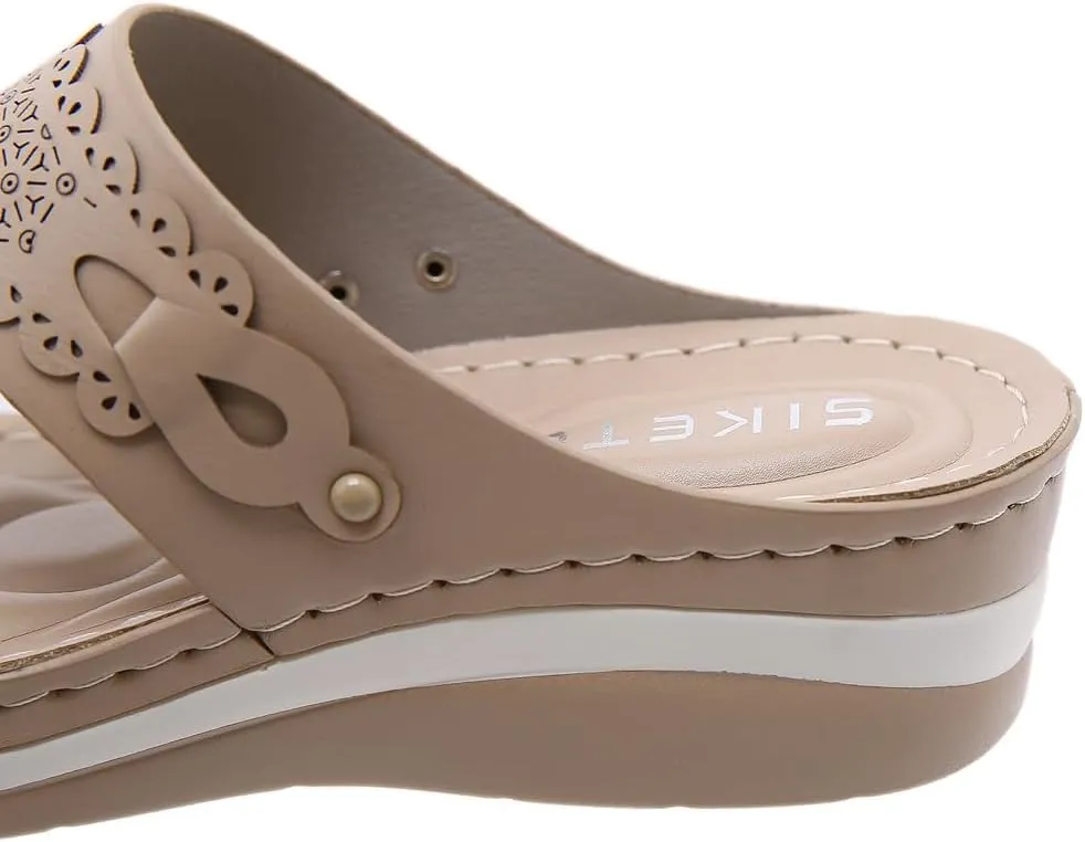 Women's Comfortable Low Heels Wedges Sandals Casual Walking Flipflops Slip On Summer Beach Thong Dress Sandal