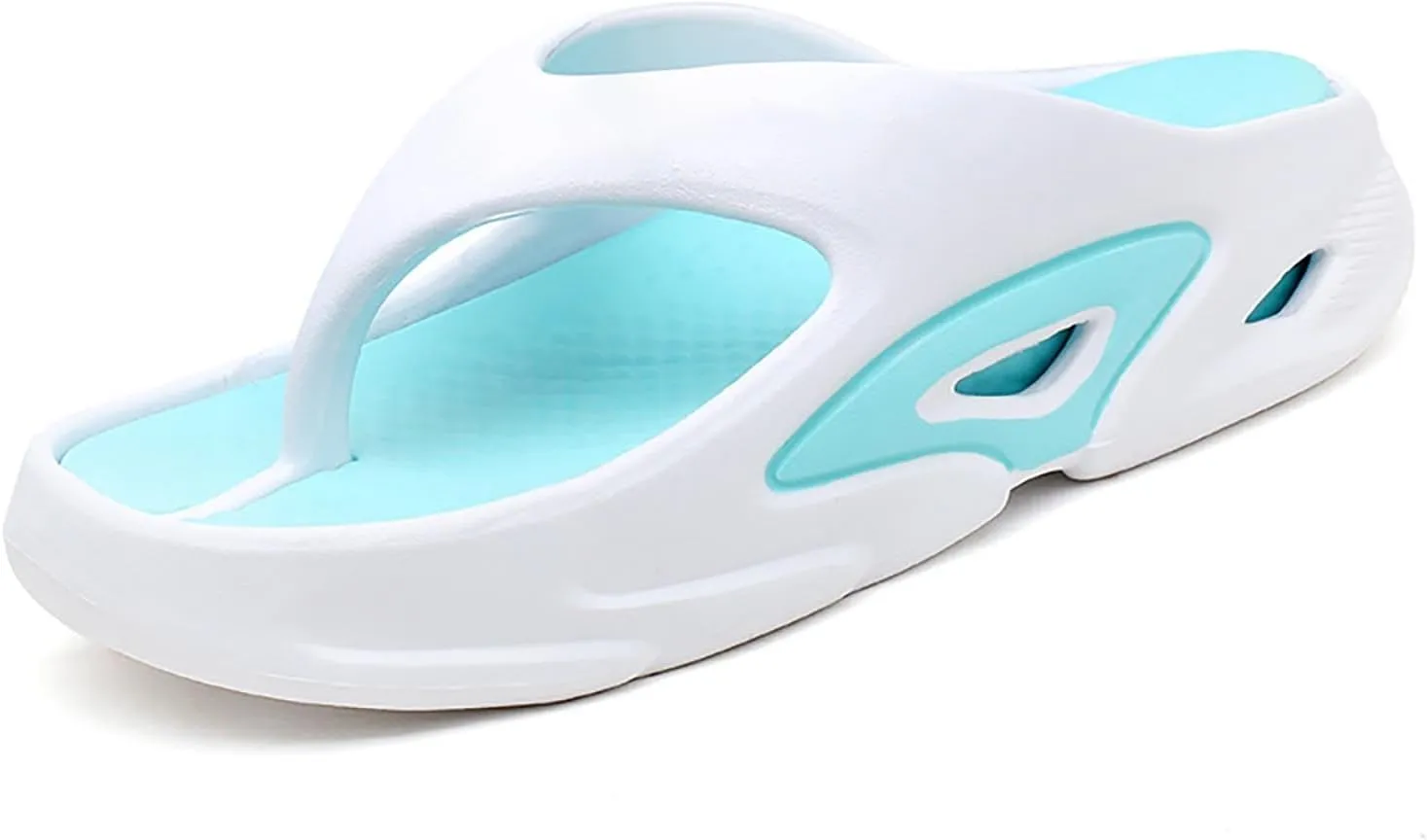 Womens Flipflops with Arch Support Mens Pillow Sandals Beach Casual Orthotic Wedge Slippers Slip on Colorblock Slides