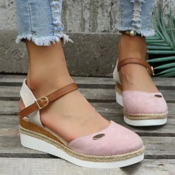 Women's Wedge Casual Fish Mouth Platform Sandals 92344084C