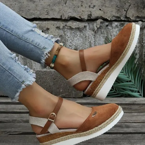 Women's Wedge Casual Fish Mouth Platform Sandals 92344084C